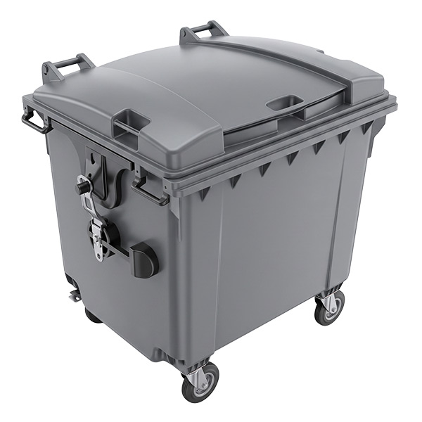 CONTENEDOR PLÁSTICO PARA RESIDUOS SABLÓN, 2 RUEDAS, 360 L.