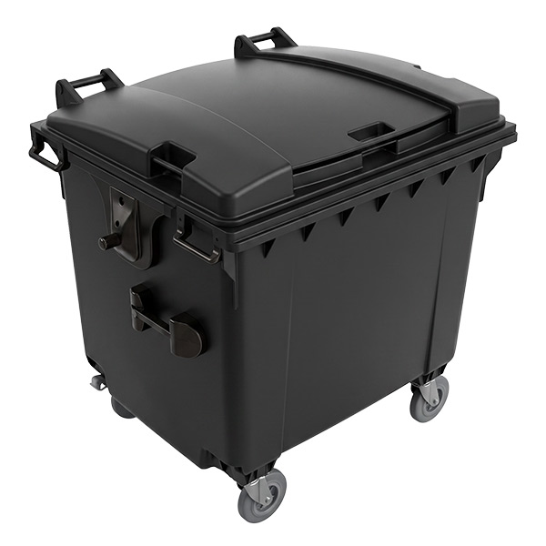 CONTENEDOR PLÁSTICO PARA RESIDUOS SABLÓN, 2 RUEDAS, 360 L.