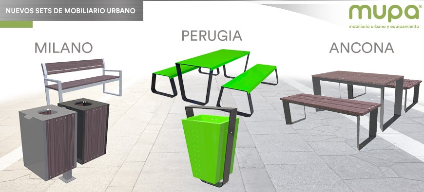 ¡Estrenamos nuevos sets de Mobiliario Urbano MUPA®!