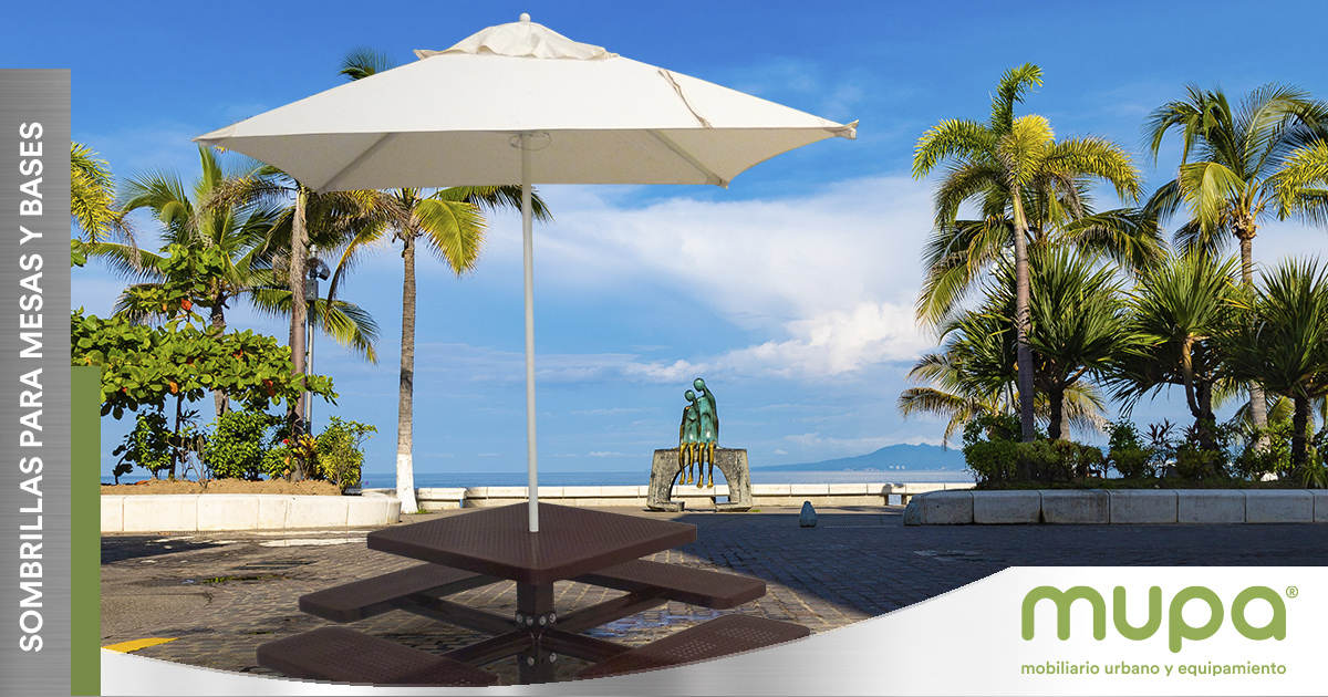Sombrillas y bases para mesas para exterior MUPA®